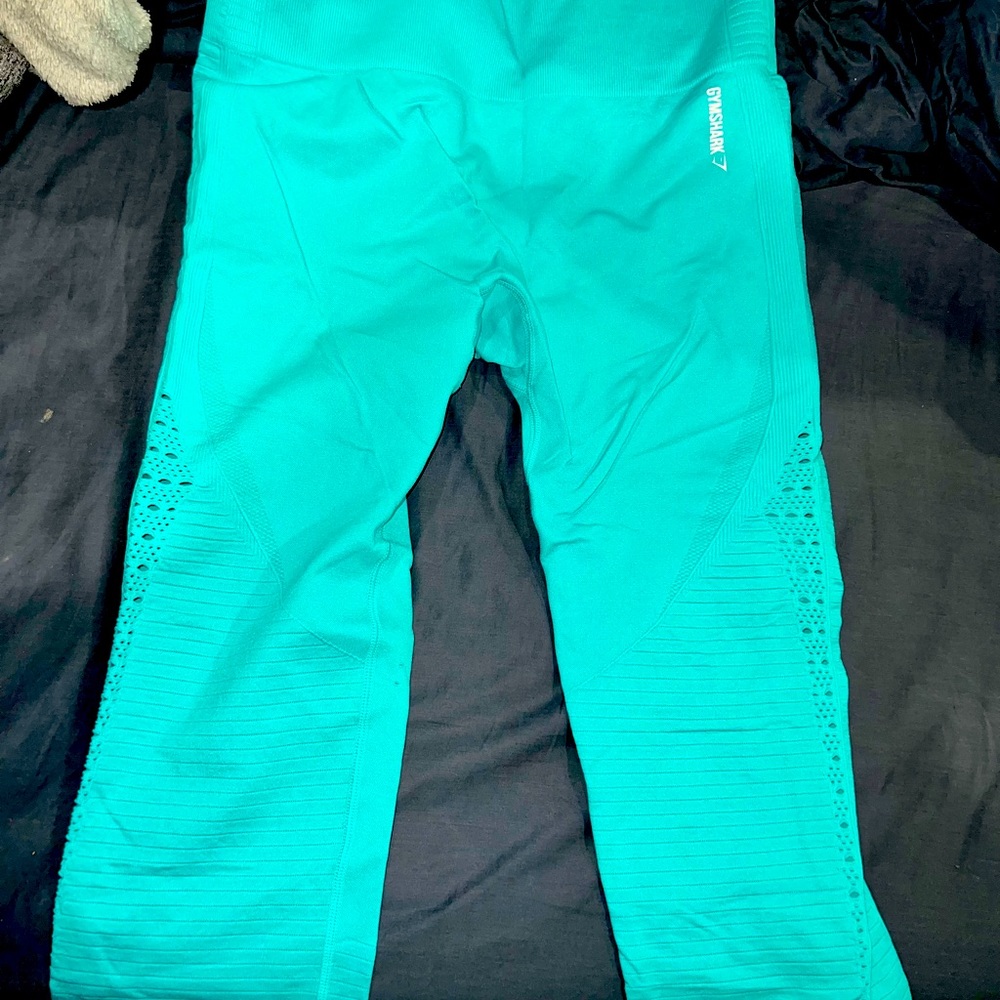 Gymshark Energy + Seamless Leggings - Tropical Blue - Size XL